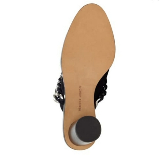 rebecca Minkoff Gayiah Suede Stacked Heeled Mules - Picture 4 of 16